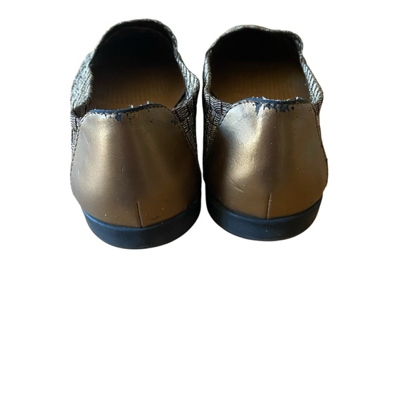 Bronze Gold‎ Comfortview Metallic Woven Slip-On Shoes Size 7W - Picture 3 of 7